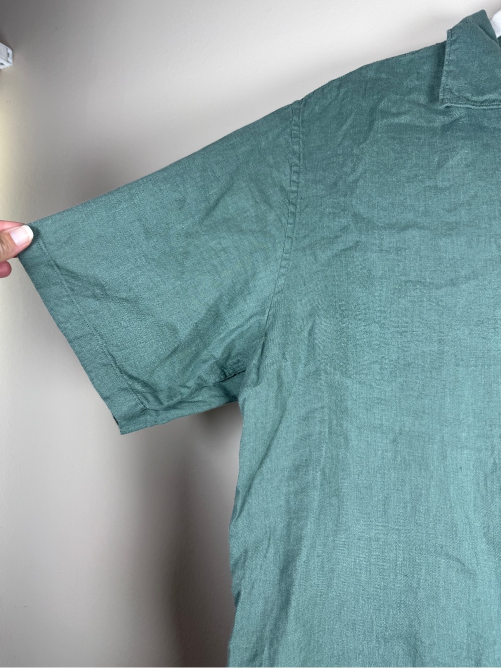 Theory Noll Linen Camp Shirt In Balsam Sz M - Picture 4 of 12
